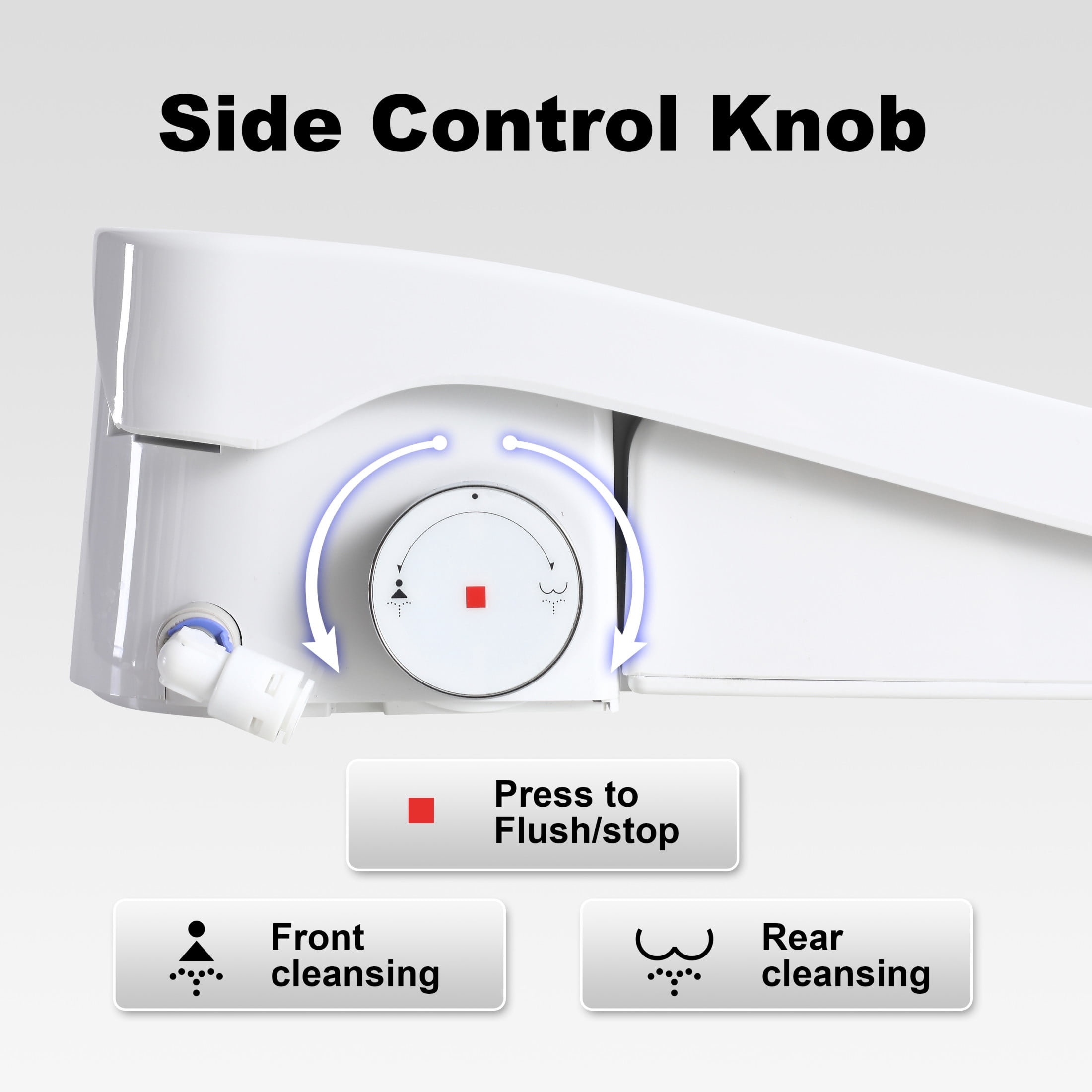 Noble House Electronic Smart Bidet Toilet Seat for Elongated Toilets, Automatic Open Sensor & Heated Seat, White