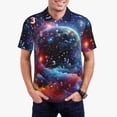 thumbnail image 1 of Fotbe Outer Space Floating Numbers And Letters Camiseta Polo de Golf para Hombre con Estampado – Camisa Deportiva Transpirable con Cuello Abotonado-Large, 1 of 6