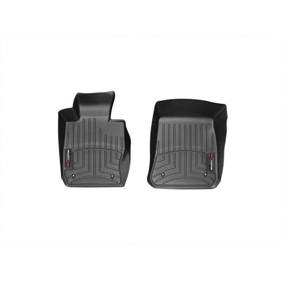 WeatherTech Custom Fit FloorLiners compatible with BMW X1 28i, X1 35i - 1st Row (Driver & Passenger), Black
