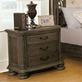 thumbnail image 2 of Furniture of America Leo Traditional Wood Nightstand in Rustic Natural Tone, 2 of 5