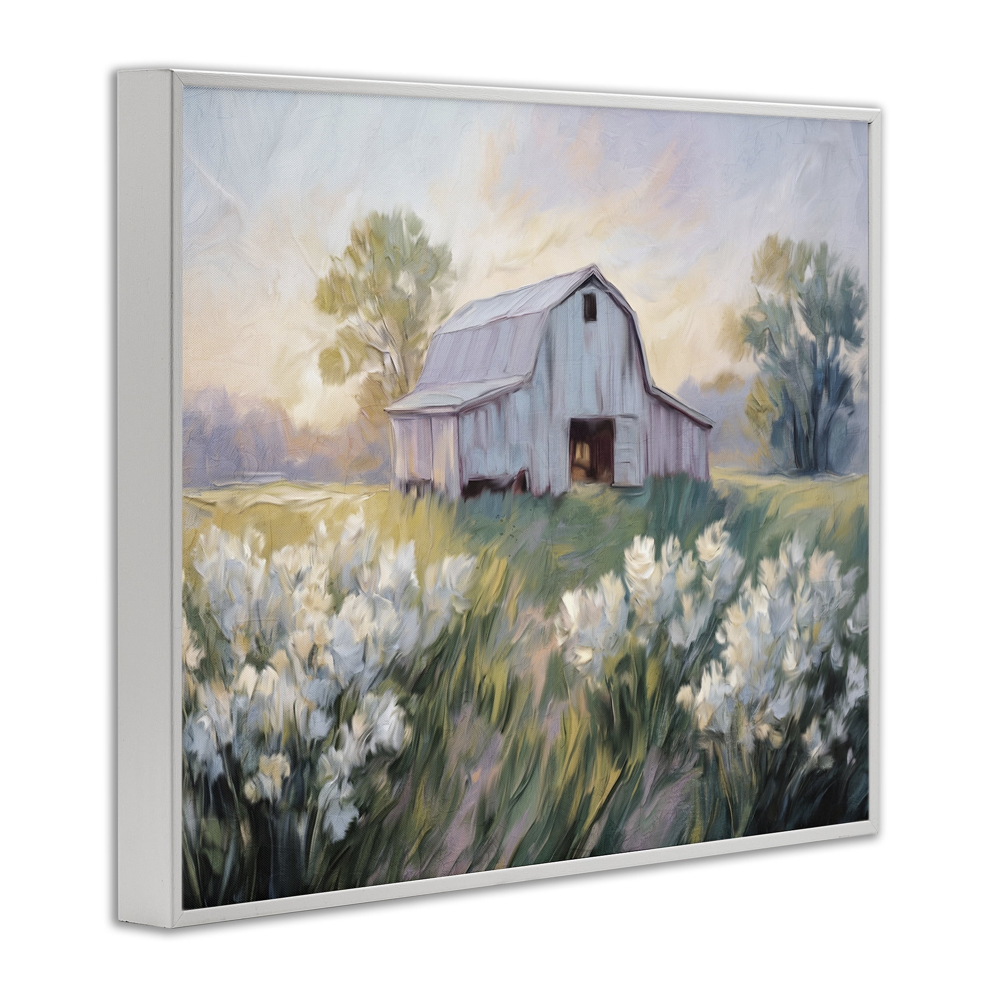 Stupell Industries Secluded Barn Landscape White Framed Giclee Art, design by Kim Allen