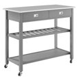 thumbnail image 1 of Crosley Chloe Stainless Steel Top Kitchen Cart in Gray, 1 of 19