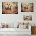 thumbnail image 4 of Designart "Deer Gentle Pink Wilderness II" Animals Print on Natural Pine Wood, 4 of 5