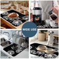 thumbnail image 5 of Dandelion Plants Dish Drying Mats for Kitchen Counter, Vintage White Dandelions Blossom Flying Fluffy Black Back Absorbent Coffee Mat with Non-slip Rubber Backed Quick Drying Dish Rack Pad 16"x24", 5 of 9