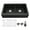 Black, variant on Karran Usa QAR-750-BL-PK1 Quartz Qar 34" Farmhouse Double Basin Quartz Composite Kitchen