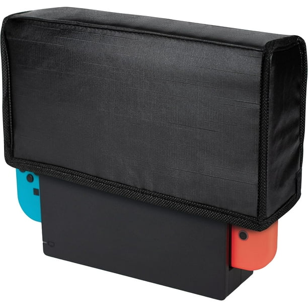 Cubierta Antipolvo para Nintendo Switch | Protector Impermeable con Interior Afelpado para Switch | Funda de Vinil Color Negro, a prueba de polvo, rasguños y agua