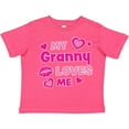 thumbnail image 3 of Inktastic Valentine's Day My Granny Loves Me Hearts and Lips Boys or Girls Toddler T-Shirt, 3 of 5