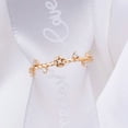 thumbnail image 4 of Rose Flower Wedding Band, Delicate Diamond Stacking Matching Minimalist Band, Rose Gold Floral Promise Ring, Women Anniversary Gifts, 4 of 5