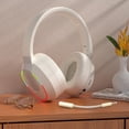thumbnail image 3 of Injueey Auriculares inalámbricos Bluetooth con función de reducción de ruido, auriculares de sonido de alta para jugadores Videojuegos y accesorios blanco, 3 of 6