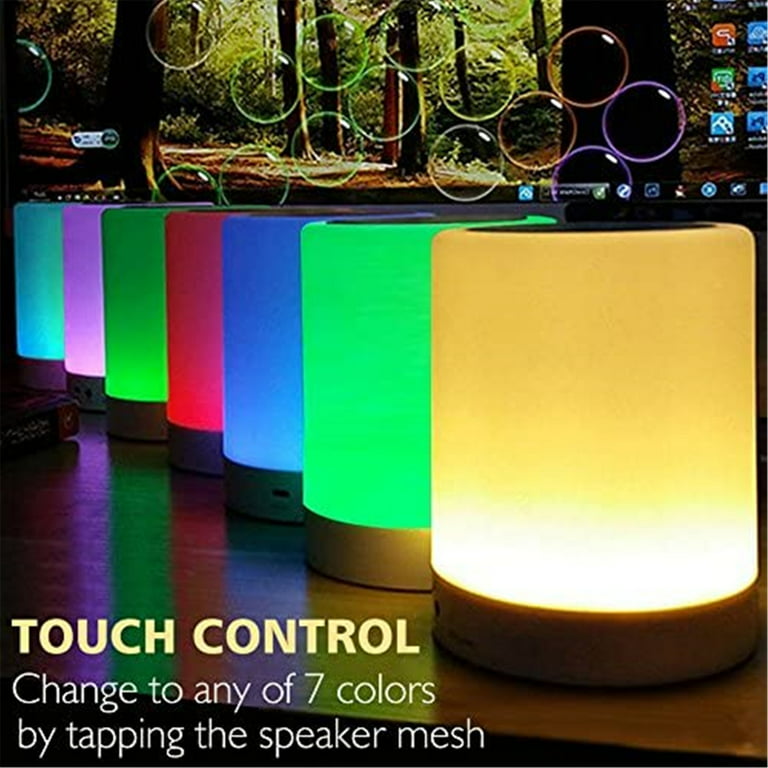 TASMOR LED Touch Control Lamp - Multi Colour - Night Light Dimming - Music  Mode