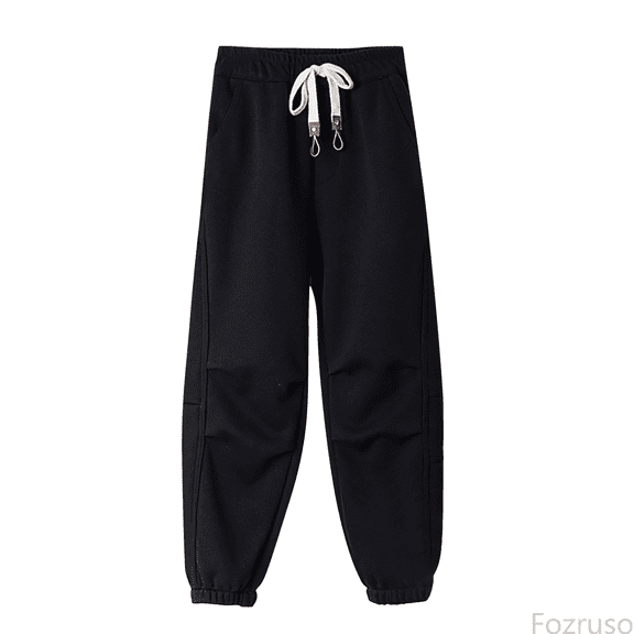 Fozruso Girls Casual Pants Winter Solid Color And Thick Casual Pants For Boys And Girls Warm Comfort Through Sports Pants Polyester Sizes 5-6 Years