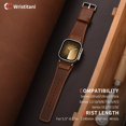 thumbnail image 2 of Correa de piel para Apple Watch Wristitani de 42 mm/41 mm/40 mm/38 mm para hombre, 2 of 7