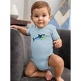 thumbnail image 2 of Surf's Up! Surfer Shark Bodysuit Infant -Image by Shutterstock,  Newborn, 2 of 4