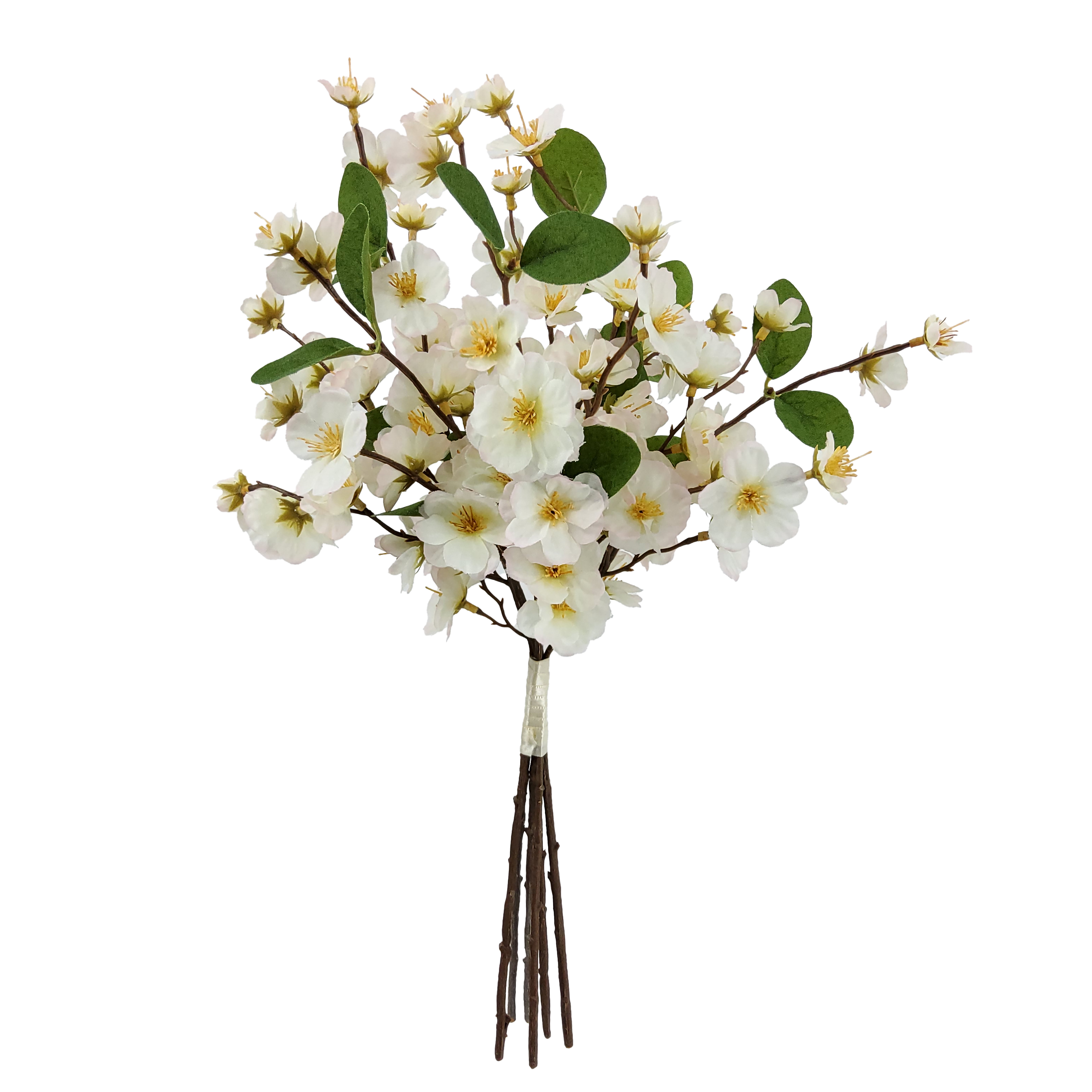Mainstays 17in Indoor Artificial Peach Blossom Bundle, Peach Color, Artificial Flower, Blossom Flower.