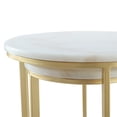 thumbnail image 6 of Posh Living Kero Round Marble Top Nesting End Table in Gold, 6 of 8