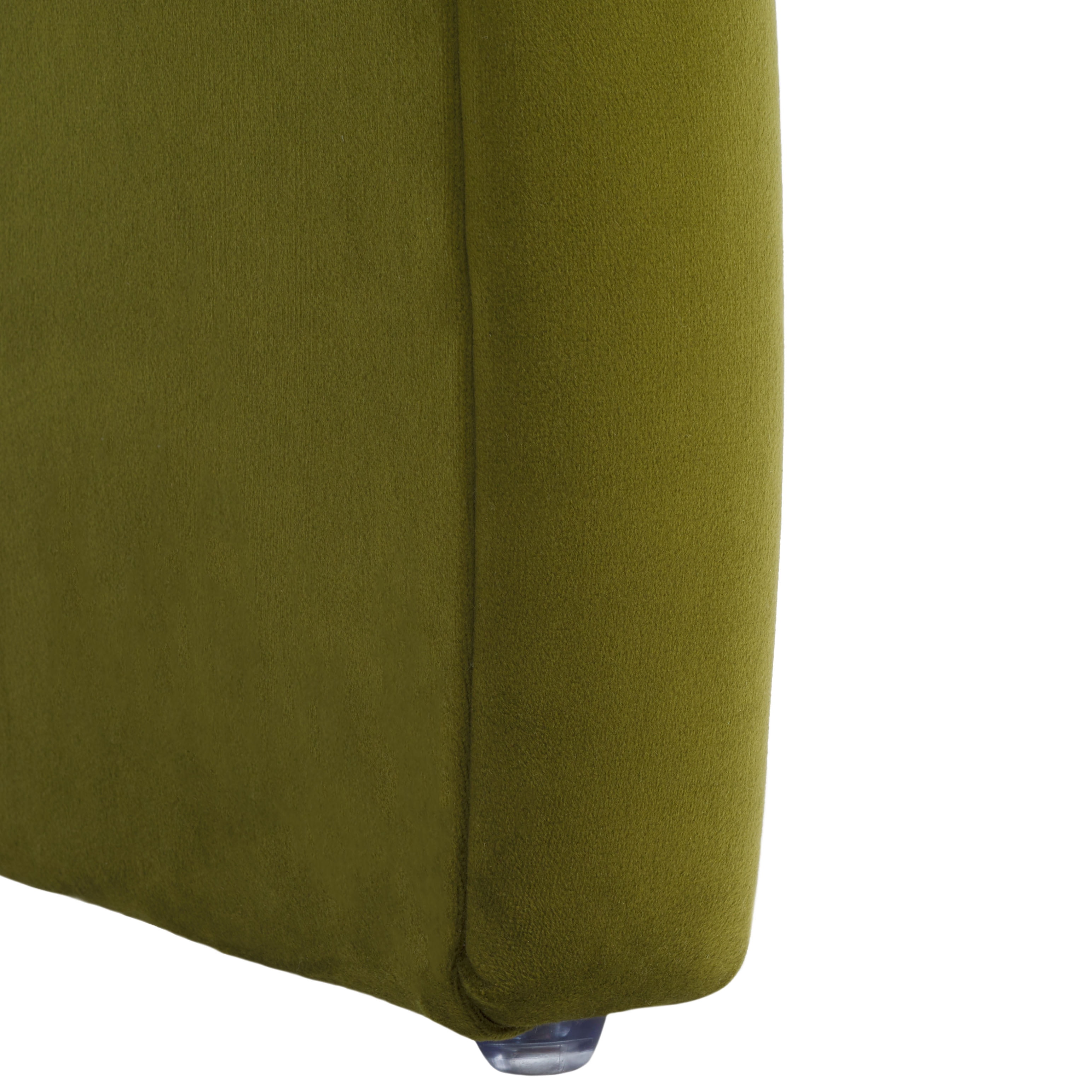 SAFAVIEH Kibo Modern Velvet Ottoman, Olive