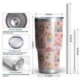 thumbnail image 6 of 30oz Princess Mushroom Castle Pattern Tumblers Stainless Steel Tumbler with Lid and Straw,Vacuum Insulated Double Wall Travel Tumbler Cups Mug with Cleaning Brush for Coffee,Tea, 6 of 7