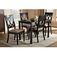 thumbnail image 6 of Set of 4 Baxton Studio Lucie Modern and Contemporary Sand Fabric Upholstered Espresso Brown Finished Wood Dining Chair, 6 of 7