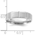 thumbnail image 3 of 14K White Gold Heavy Comfort Fit Brush Satin Fancy Band (Size 10) Made In United States wb113h-10, 3 of 5