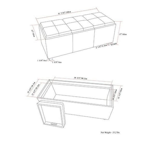 Atlin Designs Storage Bench in Natural