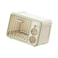thumbnail image 4 of Caja de almacenamiento para tazas de café, té y agua, soporte de vidrio, estante de almacenamiento de tazas transparente plegable para baño, oficina, Verde, 4 of 8