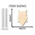 thumbnail image 2 of Unfinished Wood Owl Shape - Animal - Wildlife - Craft - up to 46" DIY 14" / 1/8", 2 of 3