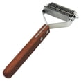 thumbnail image 2 of Peine para anudar perros con mango de madera Peine de acero inoxidable de doble uso Peine para mascotas Limpieza de mascotas MFZFUKR 2034350, 2 of 8