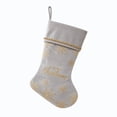 thumbnail image 2 of Yhmxh Velvet Christmas Stocking, 19 Inch Large Xmas Stocking with Golden Snowflake Embroidery & Merry Christmas Lettering, Hanging Plush Cuff Stocking for Fireplace Mantel Christmas Home Decor, 2 of 6