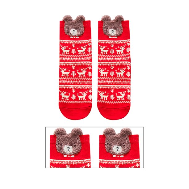 Qarigey Calcetines de Año Nuevo 2021 Santa 2020 decoración navideña para el hogar adorno de Feliz Navidad regalos de Navidad feliz Navidad Natal Medias Grandes Cachorros de los Medias Rojas Qarigey AP000488-04