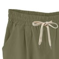 thumbnail image 6 of Womens Bermuda Shorts Elastic Waistband Drawstring Pockets Lightweight Knee Length Bermuda Long Shorts for Women, 6 of 8
