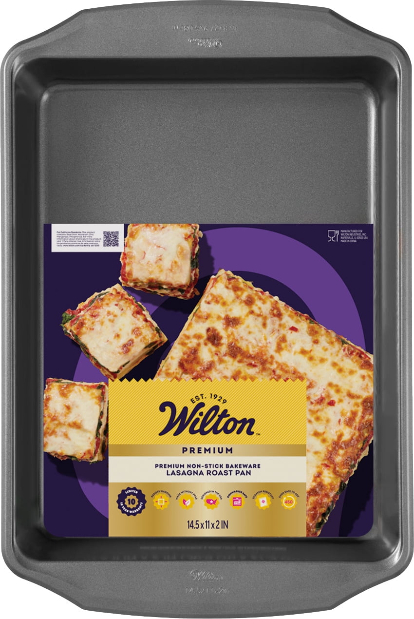 (6 pack) Wilton Premium Steel Non-Stick Lasagna Pan 14.5 x 11 x 2 Roasting Dish