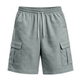 thumbnail image 6 of Resicozy Casual Cargo Shorts for Men Relaxed Fit Drawstring Shorts with Multi-Pocket for Summer Work Outdoor Hiking Gray M, 6 of 7