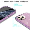 thumbnail image 2 of iPhone 12 Pro Max Clear Case, Dteck Bling Glitter Transparent Clear Case Sparkle Flexible Soft TPU Protective Cover for Apple iPhone 12 Pro Max 6.7 inch, Purple, 2 of 6