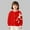 Red, variant on Knitted Sweatershirt for Teen Girls Fluff Sweaters Keep Warm Cardigan Round Neck Pullover Sweater White Size 7-8 Years