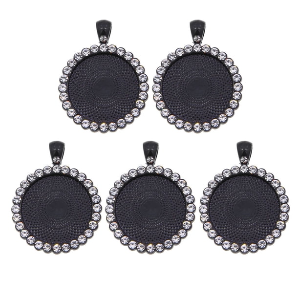 Guardurnaity 25MM 1 bolsa de bandejas colgantes de diamantes de imitación aleación colorida elegante en estilo accesorios de joyería proceso de Ropa, zapatos y accesorios Miscelánea Negro 25mm Guardurnaity AP009558-08