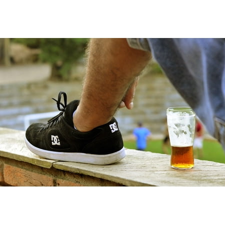 Canvas Print Shoes Bebe Dc Friends Beer Leg Foot Young Male Stretched Canvas 10 x (Best Beer In Dc)