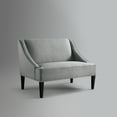 thumbnail image 6 of Inspired Home Rayna Light Grey Linen Bench - Upholstered | Swoop Arm, 6 of 11