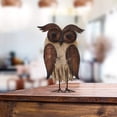 thumbnail image 4 of Wood Bird Figurine Home Decor Accent, Rustic Bird Statue Tabletop Decoration Owl Decor for Living Room Bedroom Office Decoration, Abstract Bird Figurine Spring Summer Autumn Decor (Rust Color A), 4 of 7