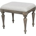 thumbnail image 5 of BOWERY HILL Modern Rustic Ivory Solid Hardwood Vanity Bench, 5 of 8