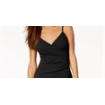 thumbnail image 2 of Crave Fame by Almost Famous Womens Juniors Faux-Wrap Tank Dress Black S, 2 of 3