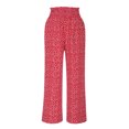 thumbnail image 5 of Womens Casual Floral Print Pants Loose High Waist Wide Leg Flowy Ankle Length Trousers Summer Beach Vacation Boho Pants Red XXL, 5 of 7
