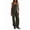 Dark Gray, variant on Corduroy Overalls for Women Wide Leg Bib Pants Adjustable Romper Jumpsuit with Pockets Beige L