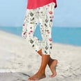 thumbnail image 5 of Stamzod Capris for Women High Waisted Summer Gym Yoga Pants Beach Vacation Capri Leggings Multicolor-14 XL, 5 of 5