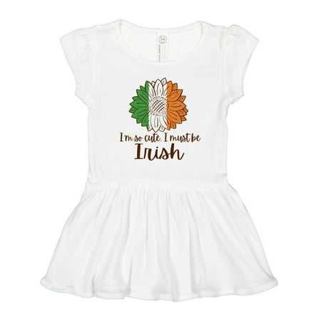 

Inktastic I m So Cute I Must Be Irish Sunflower Gift Toddler Girl Dress