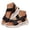 Black, variant on DAFEI Wedding Sandals for Women Thick Soled Women's Shoes Fashion Casual Strap Hollow Open Toe Fish Mouth Beach Sandals