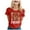 Red, variant on TSADFHJI Workout Tank Tops for Women with Shelf Bra Women's Oktoberfest Graphic Tee Trendy Casual Short Sleeve Top Xxl White