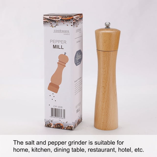 Unique Bargains Moulin à Poivre en Bois 8.5 Pieds Réglable pour Cuisine Restaurant