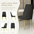 thumbnail image 3 of Kithkasa High Back Velvet Dining Chairs for Dining Room, Gold Legged, Set of 2, Black, 3 of 9