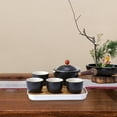 thumbnail image 6 of Chinese Ceramic Gongfu Tea Set,Portable Travel Tea Set with 360 Rotation Tea maker and Infuser, All in One Gift Bag for Travel,Home,Gifting,and Office, 6 of 7