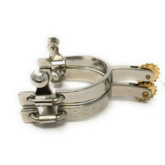 AJ Tack Men's Chrome Engraved Utility Spurs